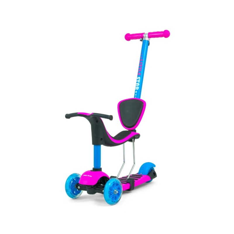 MILLY MALLY Hulajnoga SCOOTER Little Star Pink-Blue