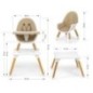 MILLY MALLY Krzesełko do karmienia 2w1 Malmo Beige