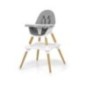 MILLY MALLY Krzesełko do karmienia 2w1 Malmo Grey