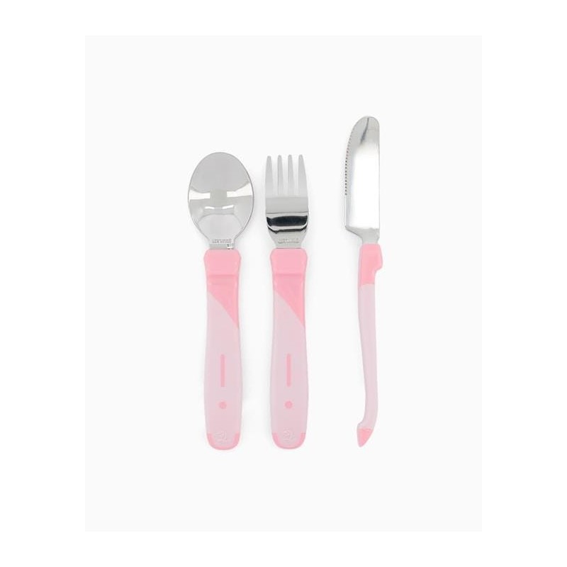 TWISTSHAKE 78209 Stalowe sztućce 12+ różowe