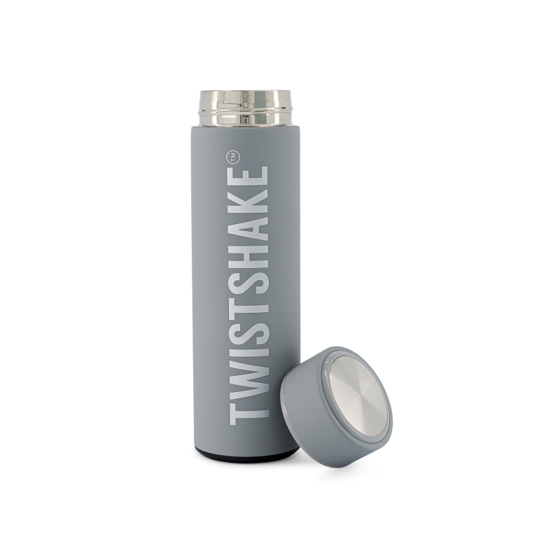 TWISTSHAKE 78302 Termos Hot or Cold Bottle Grey 420 ml