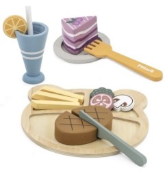 Viga 44058 PolarB Drewniany Zestaw Obiadowy do Krojenia