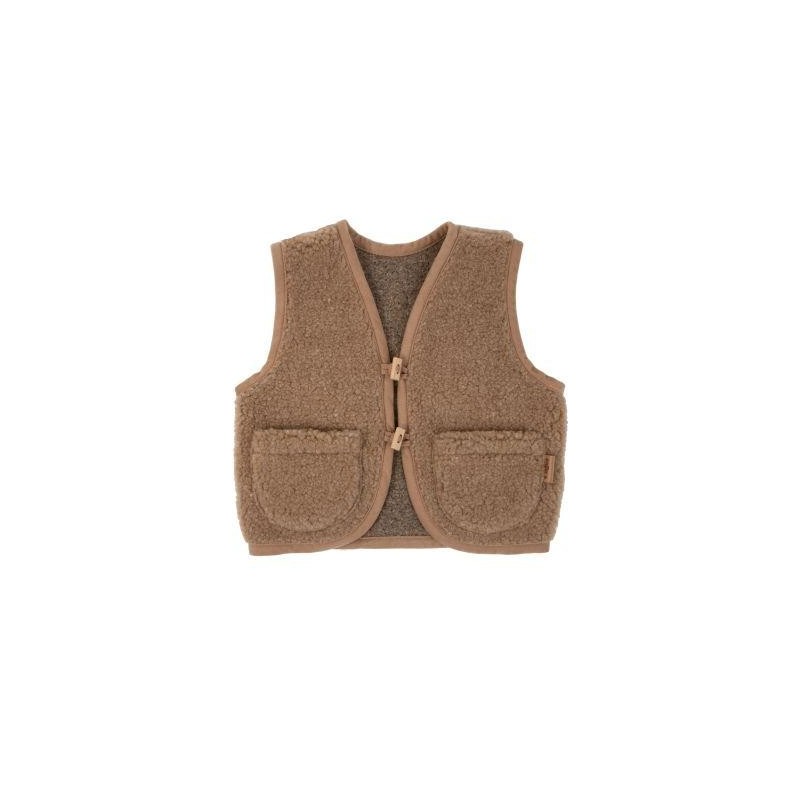 Zaffiro Kamizelka 100% wełna - Baranek 74/80 Brown Zaffiro Kamizelka 100% wełna - Baranek 74/80 Brown