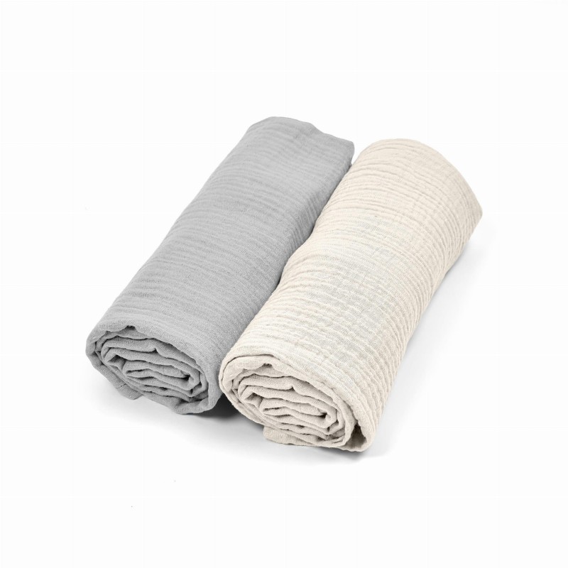 Albero Mio Pieluszki muślinowe 2-pak CC3 popiel