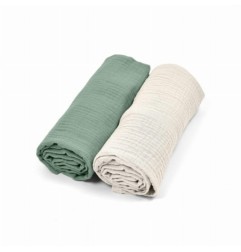 Albero Mio Pieluszki muślinowe 2-pak CC4 zieleń