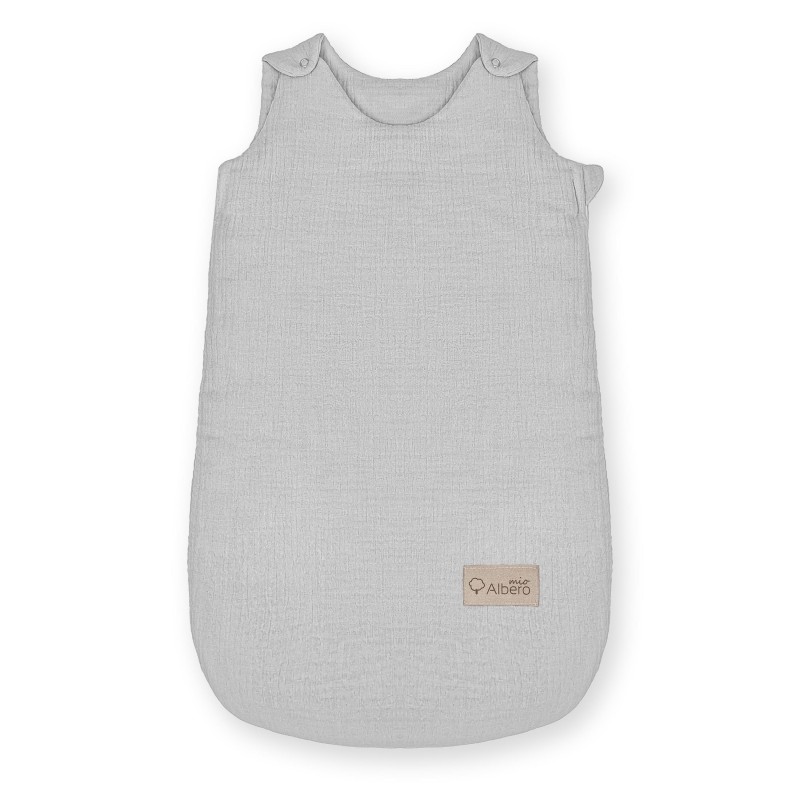 Albero Mio śpiworek niemowlęcy do spania M 1,5 tog popiel muślinowy