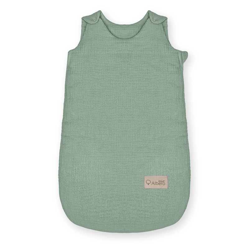 Albero Mio śpiworek niemowlęcy do spania S 1,5 tog zieleń muślinowy Albero Mio śpiworek niemowlęcy do spania S 1,5 tog zieleń muślinowy