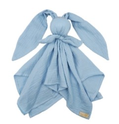 BABY 01083 Pielucha muślinowa Hug Me Bunny niebieski