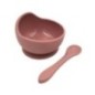 BABY 01140 Miska silikonowa z przyssawką i łyżeczką Lilac