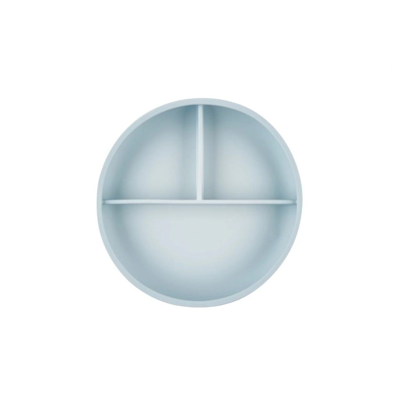 BABY 01296 Talerz silikonowy z podziałką Grey