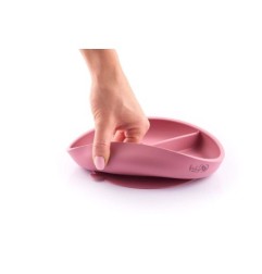 BABY 01296 Talerz silikonowy z podziałką Grey