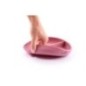 BABY 01300 Talerz silikonowy z podziałką Powder Rose