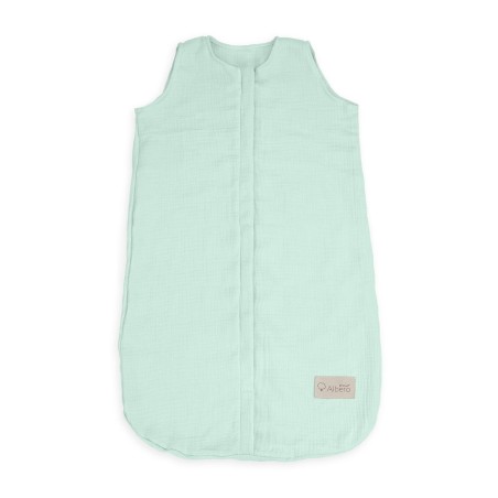 Albero Mio śpiworek niemowlęcy do spania M miętowy 0,5 TOG muślinowy