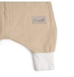 Albero Mio Śpiworek z nogawkami S Biszkoptowy 0,5 TOG muślinowy