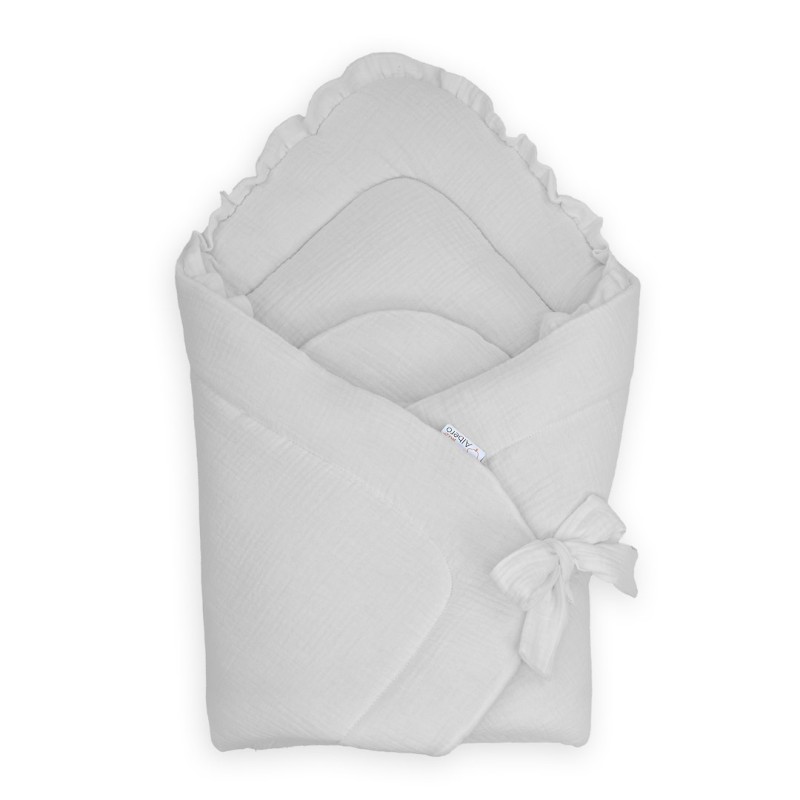 Albero Mio Rożek niemowlęcy muślinowy Cotton color popiel