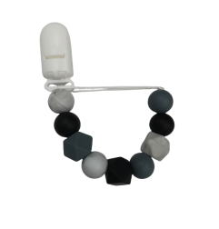 BABY 01440 Zawieszka do smoczka Kryształ BLACK/GREY