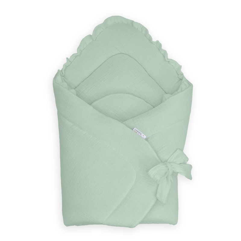 Albero Mio Rożek niemowlęcy muślinowy Cotton color zieleń