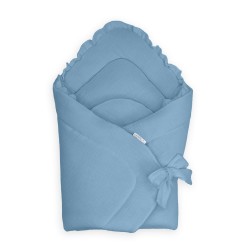 Albero Mio Rożek niemowlęcy muślinowy Cotton color niebieski