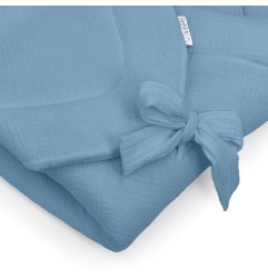 Albero Mio Rożek niemowlęcy muślinowy Cotton color niebieski