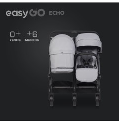 EasyGo Gondola miękka do wózka dziecięcego Echo Cloud Gray