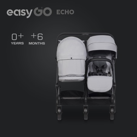 EasyGo Gondola miękka do wózka dziecięcego Echo Cloud Gray