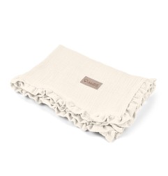 Albero Mio Kocyk dla niemowlaka z falbanką wanilia