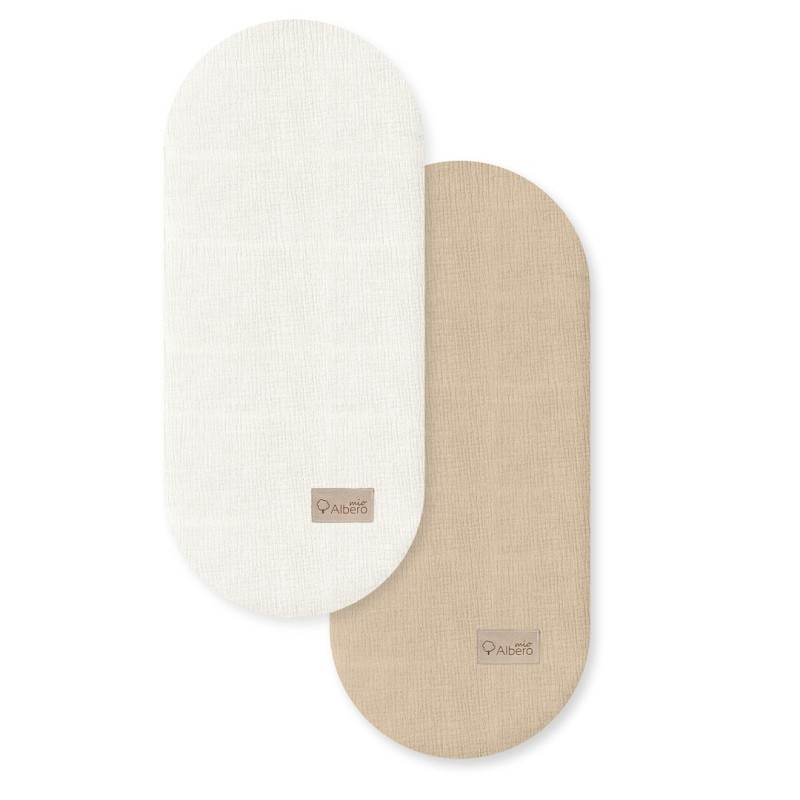 Albero Mio Prześcieradło do gondoli 2-pak WM447 Biszkoptowy