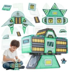 Klocki magnetyczne konstrukcyjne kosmos stacja kosmiczna 108 elementów