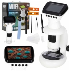 Mikroskop cyfrowy elektroniczny wifi USB ekran LCD 200x 1000x akcesoria