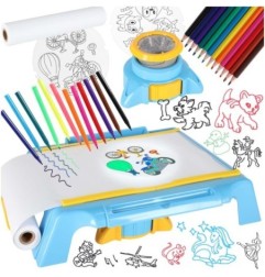 Projektor rzutnik stolik do rysowania karty niebieski