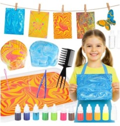 Malowanie na wodzie ebru zestaw kreatywny artystyczny akcesoria 12 kolorów