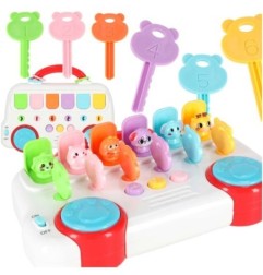 Autobus edukacyjny grający wyskakujące zwierzątka kluczyki