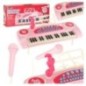 Keyboard dla dzieci pianinko interaktywne organki 37 klawiszy mikrofon statyw różowy
