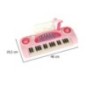 Keyboard dla dzieci pianinko interaktywne organki 37 klawiszy mikrofon statyw różowy