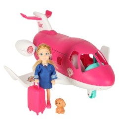 Samolot dla lalek rozkładany stewardessa akcesoria