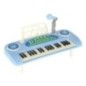 Keyboard dla dzieci pianinko interaktywne organki 37 klawiszy mikrofon statyw niebieski