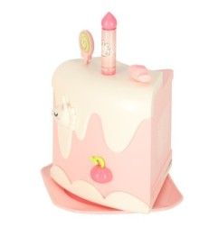 Tort urodzinowy piętrowy do krojenia na rzepy muzyka światła kuchnia 16 elementów różowy