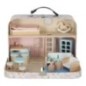 Domek dla lalek w walizce akcesoria drewniane mebelki Domek dla lalek w walizce akcesoria drewniane mebelki