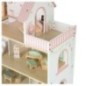Domek dla lalek drewniany LULILO Peonio 70cm LED róż Domek dla lalek drewniany LULILO Peonio 70cm LED róż