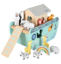 Sorter drewniany Lulilo Arka Noego statek zwierzątka 9 elementów