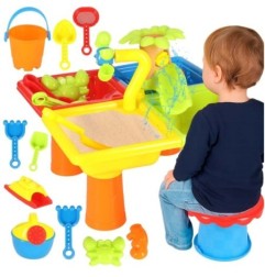 Stolik wodny cztery części piaskownica łopatki konewka stołek