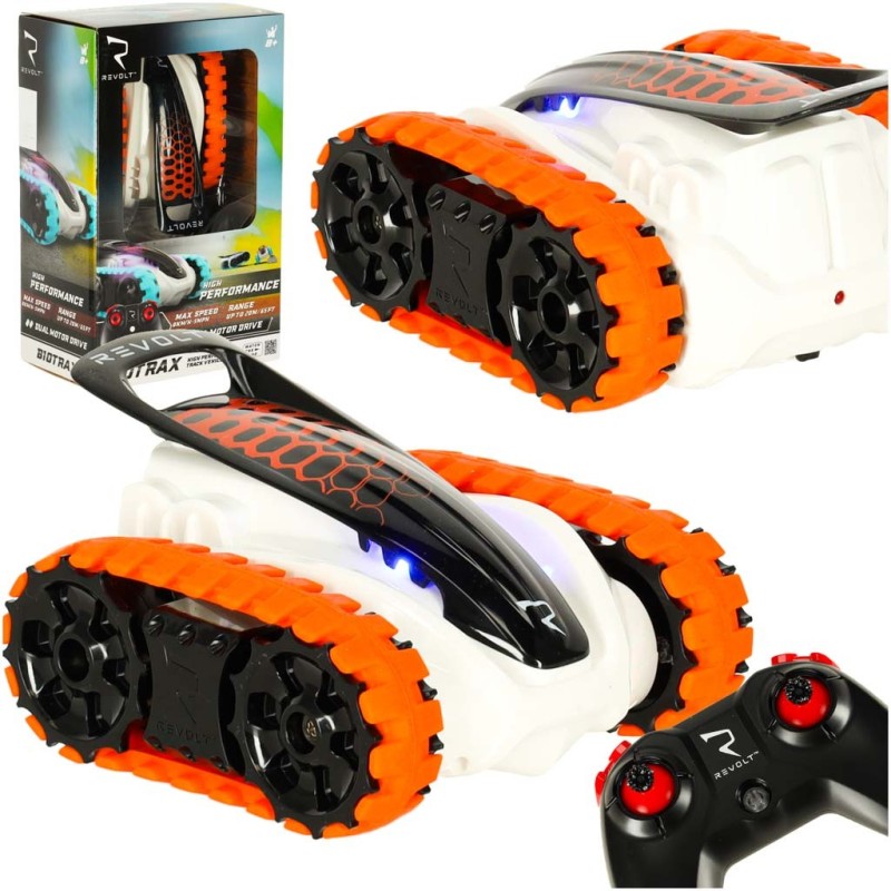 Zdalnie sterowany pojazd gąsiennicowy RC REVOLT TG1006 High-Performance Track Racer 2.4GHz LED Off-Road czerwony