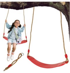 Huśtawka ogrodowa dla dzieci płaska wytrzymała czerwona