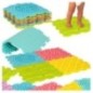 Mata sensoryczna puzzle montessori do masażu stóp 8 elementów pastelowe