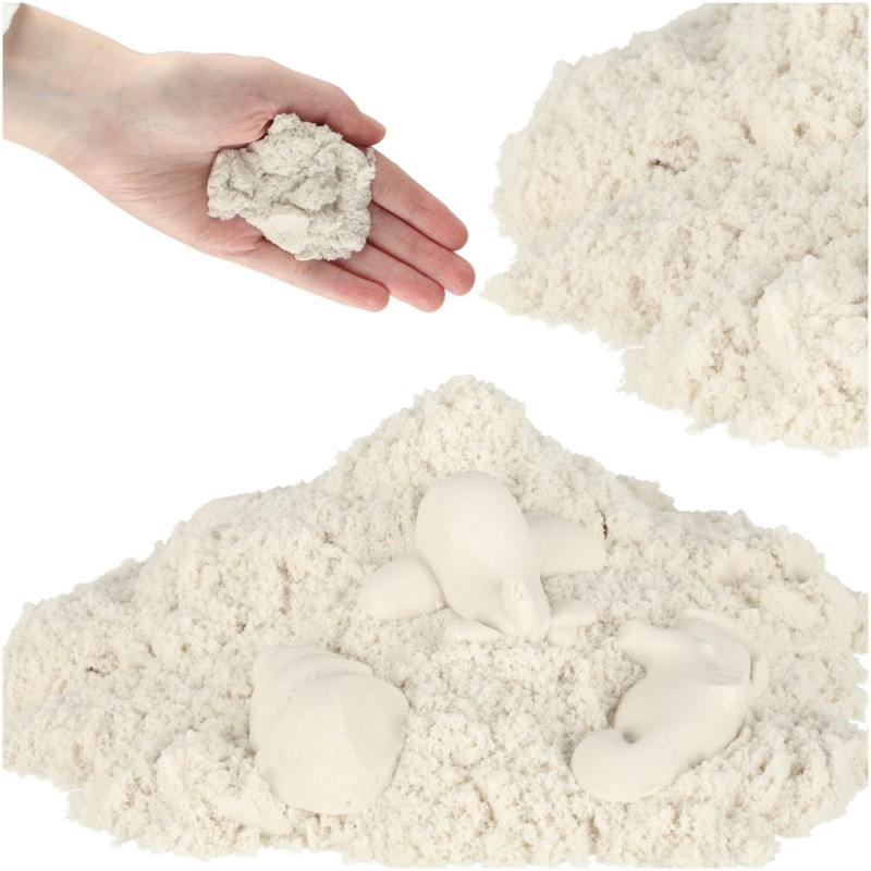 Piasek sensoryczny dla dzieci 1kg w woreczku biały Piasek sensoryczny dla dzieci 1kg w woreczku biały