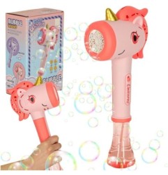 Pistolet na bańki mydlane maszyna do baniek jednorożec różdżka światło dźwięk