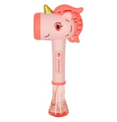 Pistolet na bańki mydlane maszyna do baniek jednorożec różdżka światło dźwięk