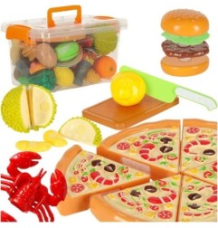 Warzywa owoce jedzenie do nauki krojenia pizza hamburger na rzep rzepy 36el.