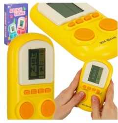 Gra elektroniczna zręcznościowa mini konsola przenośna kieszonkowa żółty
