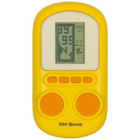 Gra elektroniczna zręcznościowa mini konsola przenośna kieszonkowa żółty